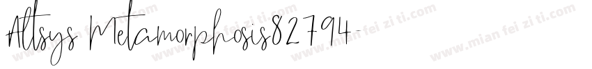 Altsys Metamorphosis82794字体转换